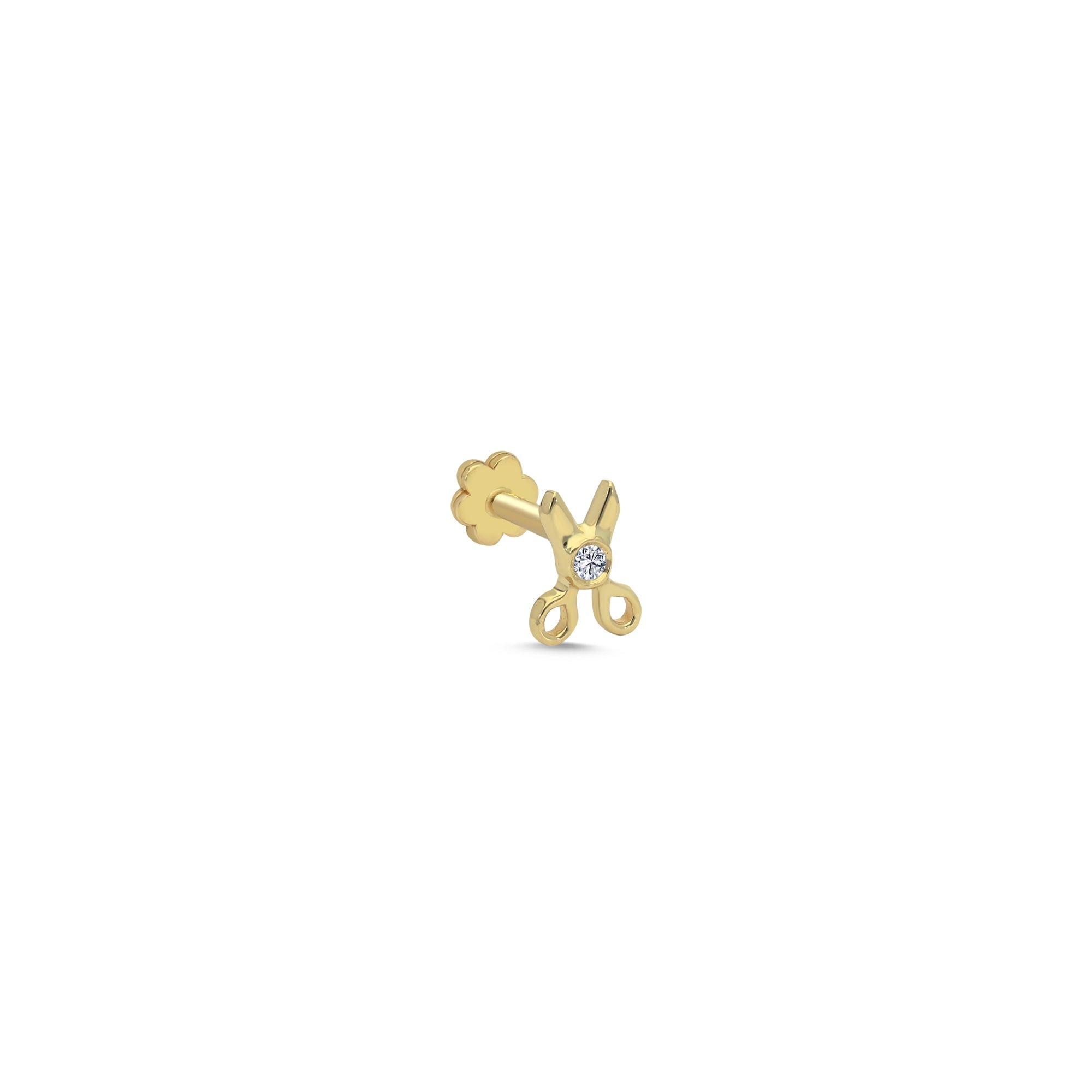 Diamond Scissors Tragus Earring