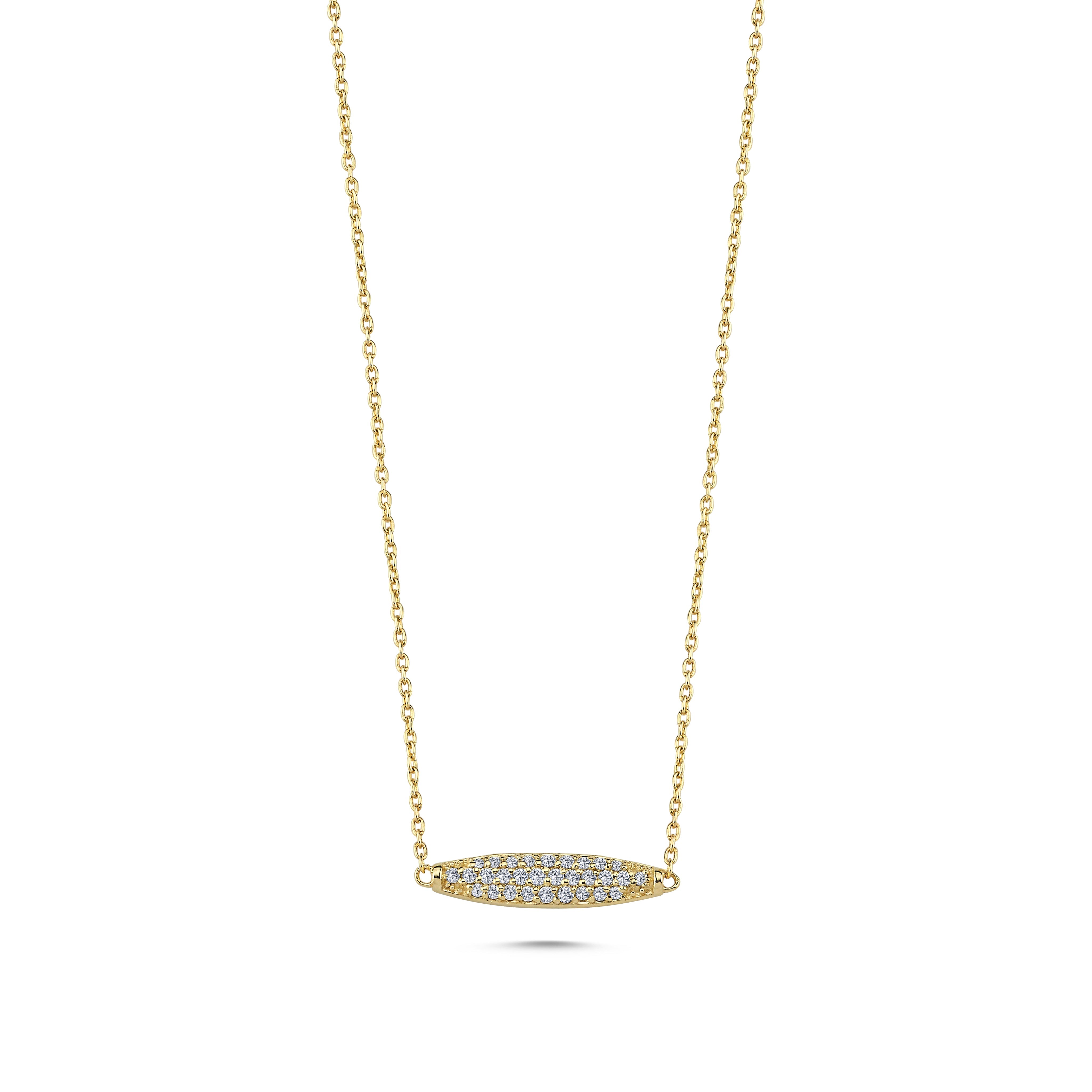 Diamond Sideways Bar Necklace