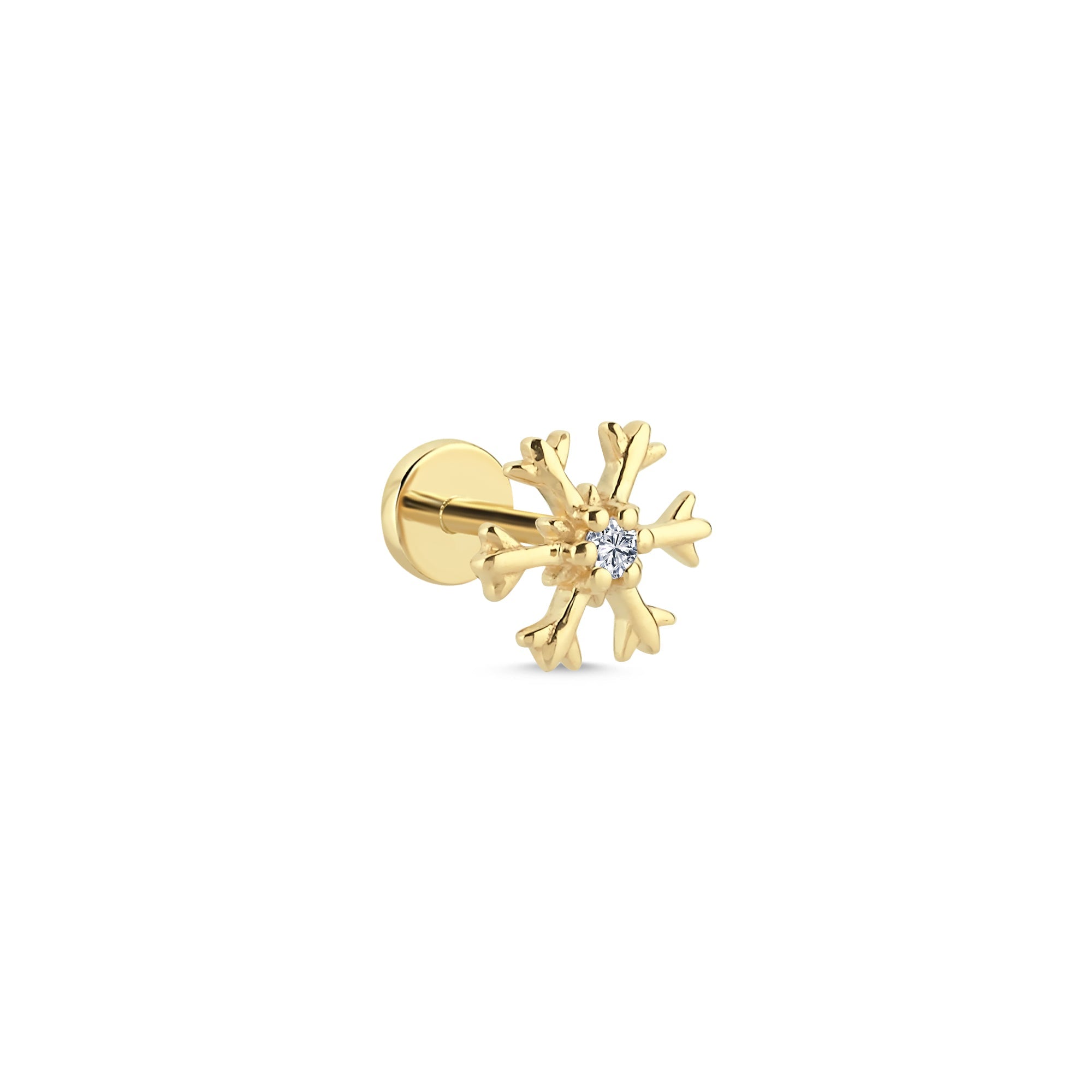 Diamond Snowflake Tragus Earring