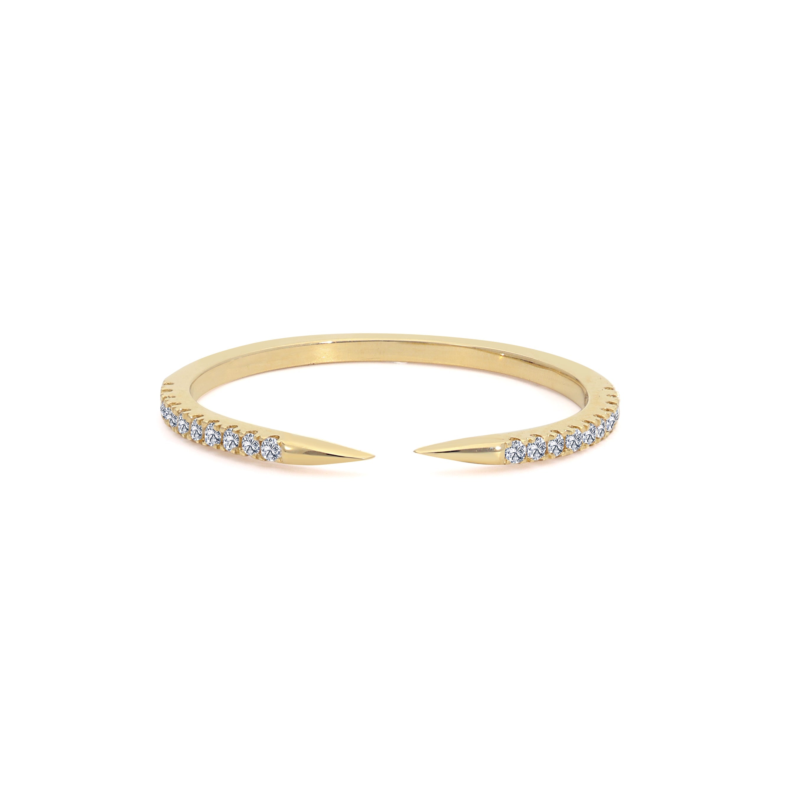 Diamond Spike Open Ring