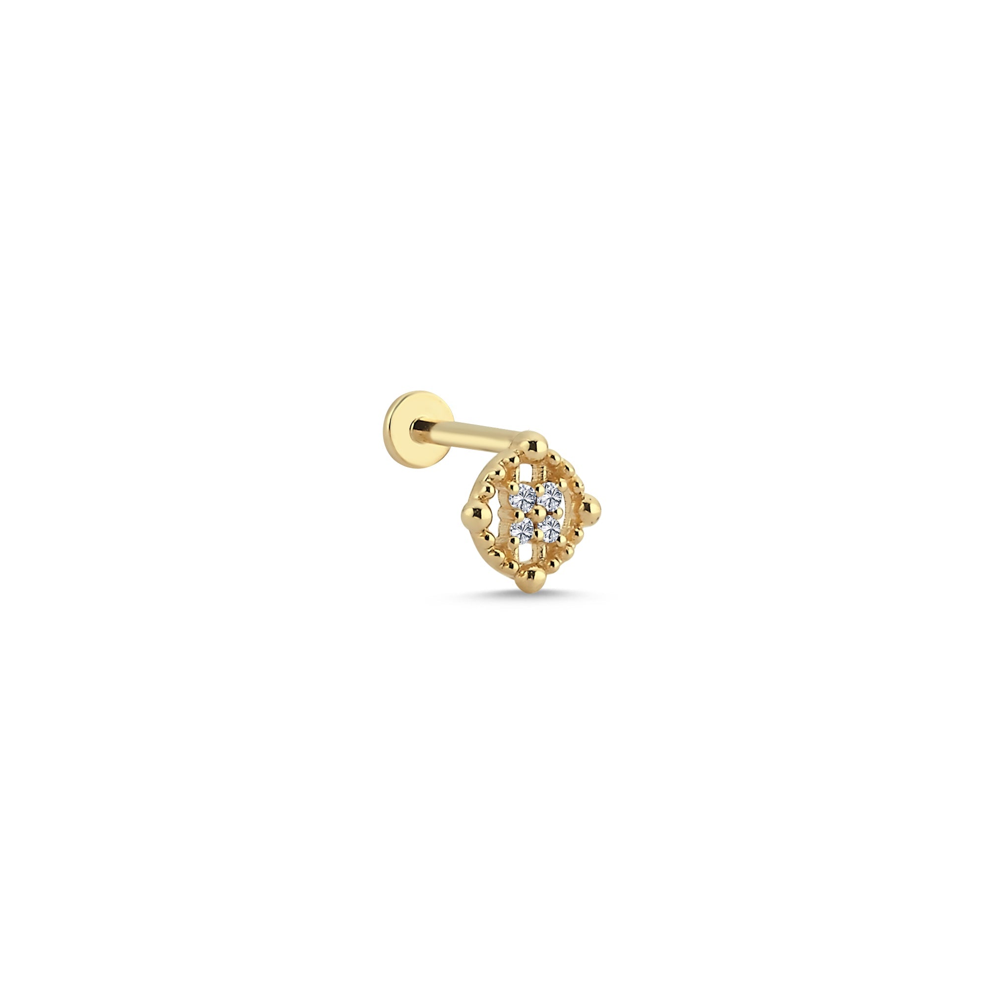 Diamond Square Tragus Earring