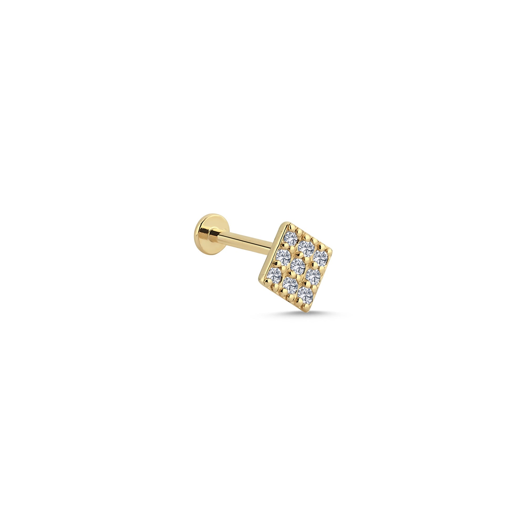 Diamond Square Tragus Earring