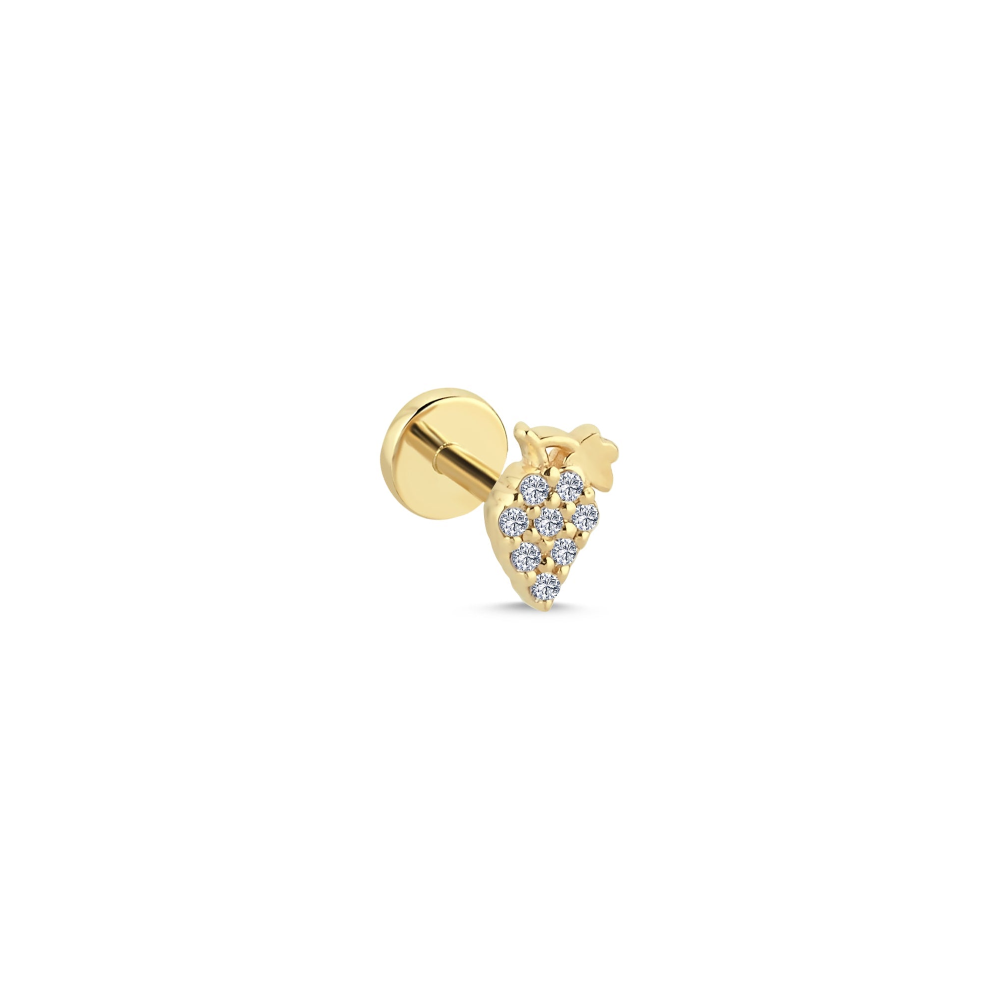 Diamond Strawberry Tragus Earring