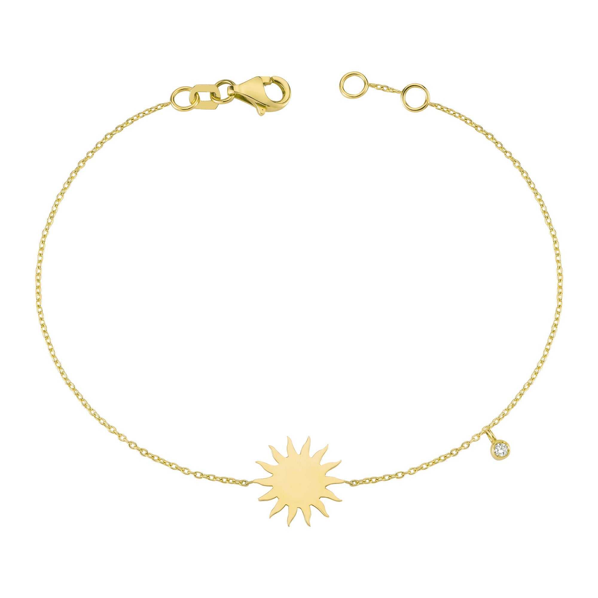 Diamond Sunlight Charm Bracelet in Gold