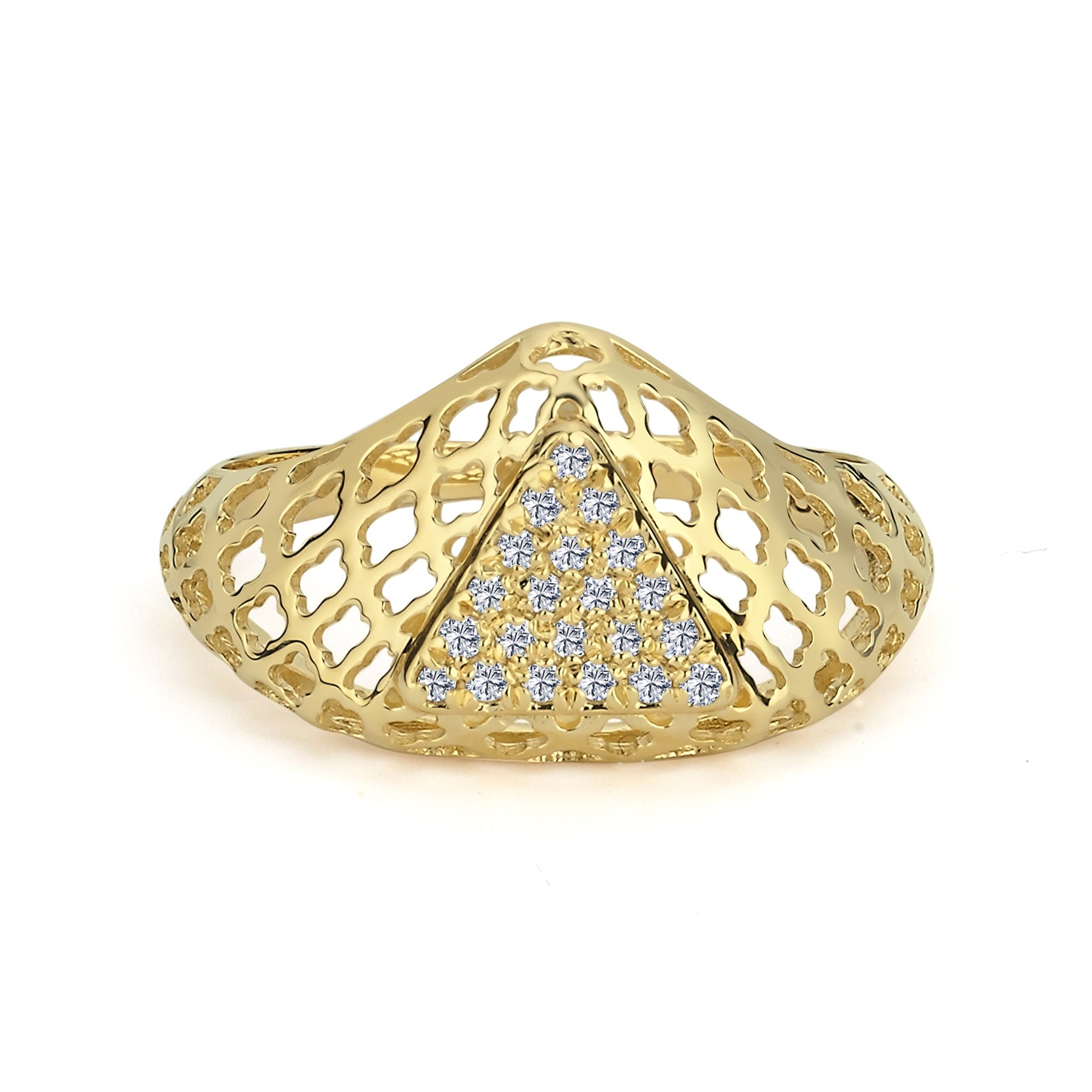Diamond Triangle Ring for Women