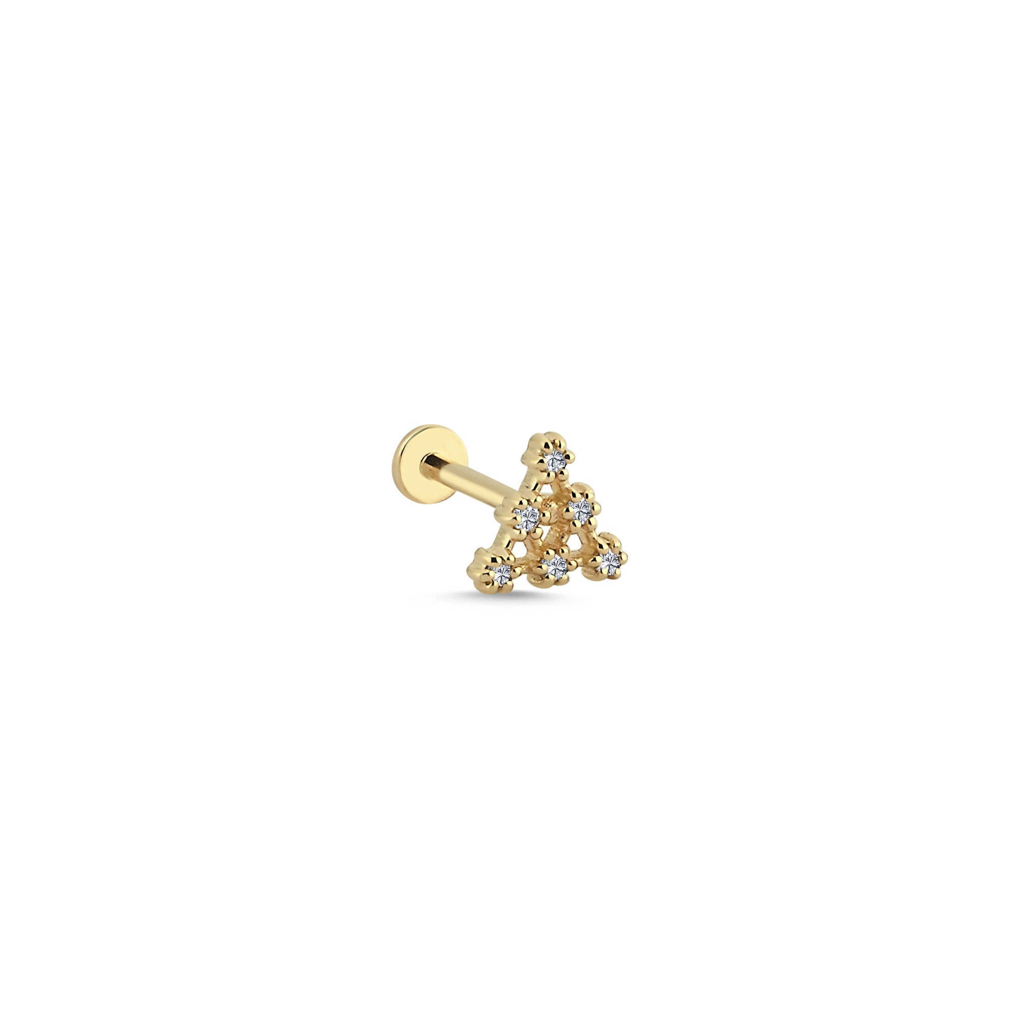 Diamond Triangle Tragus Earring
