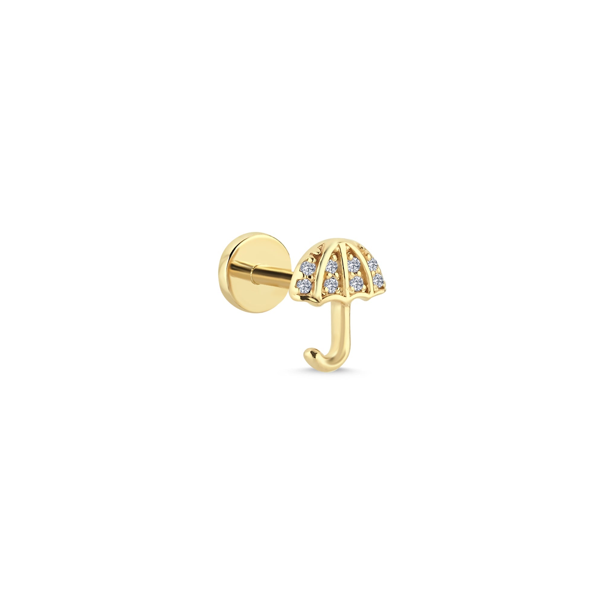 Diamond Umbrella Tragus Earring