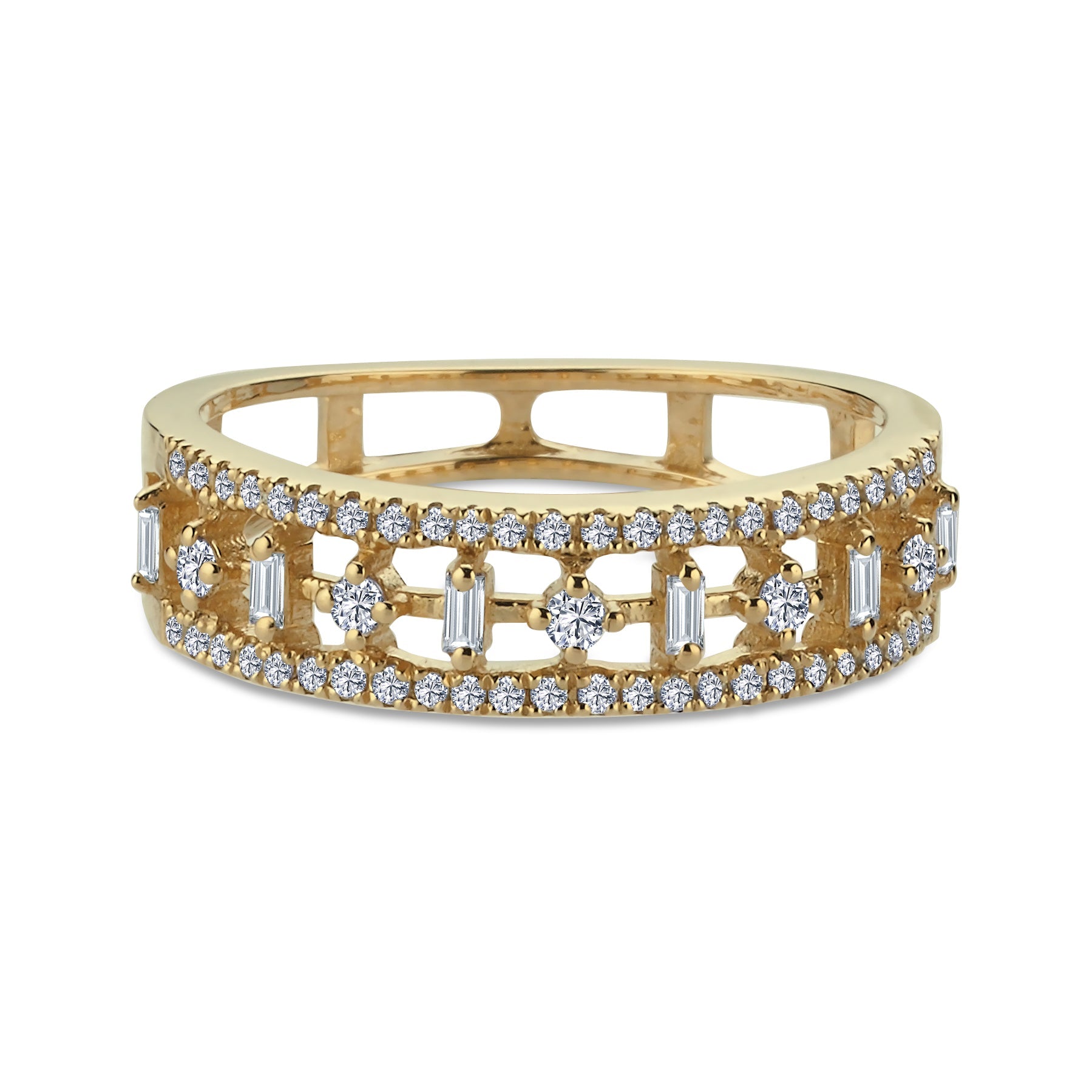 Diamond Wide Ring in 14k
