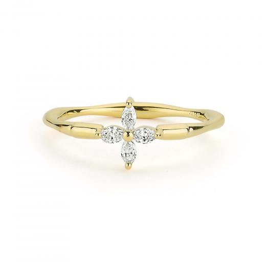 Marquise Diamond Stackable Ring in 14k