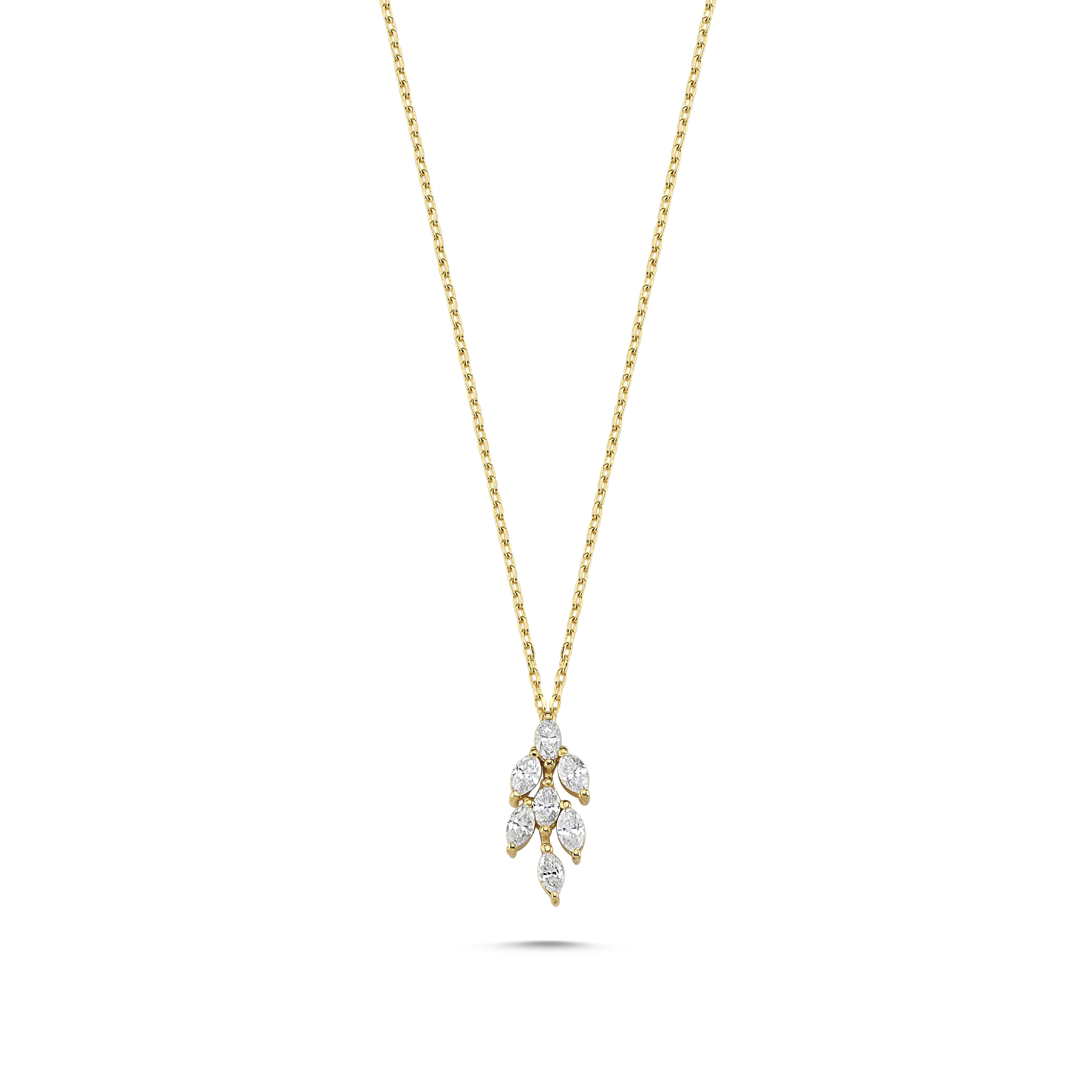 Marquise Diamond Leaf Necklace