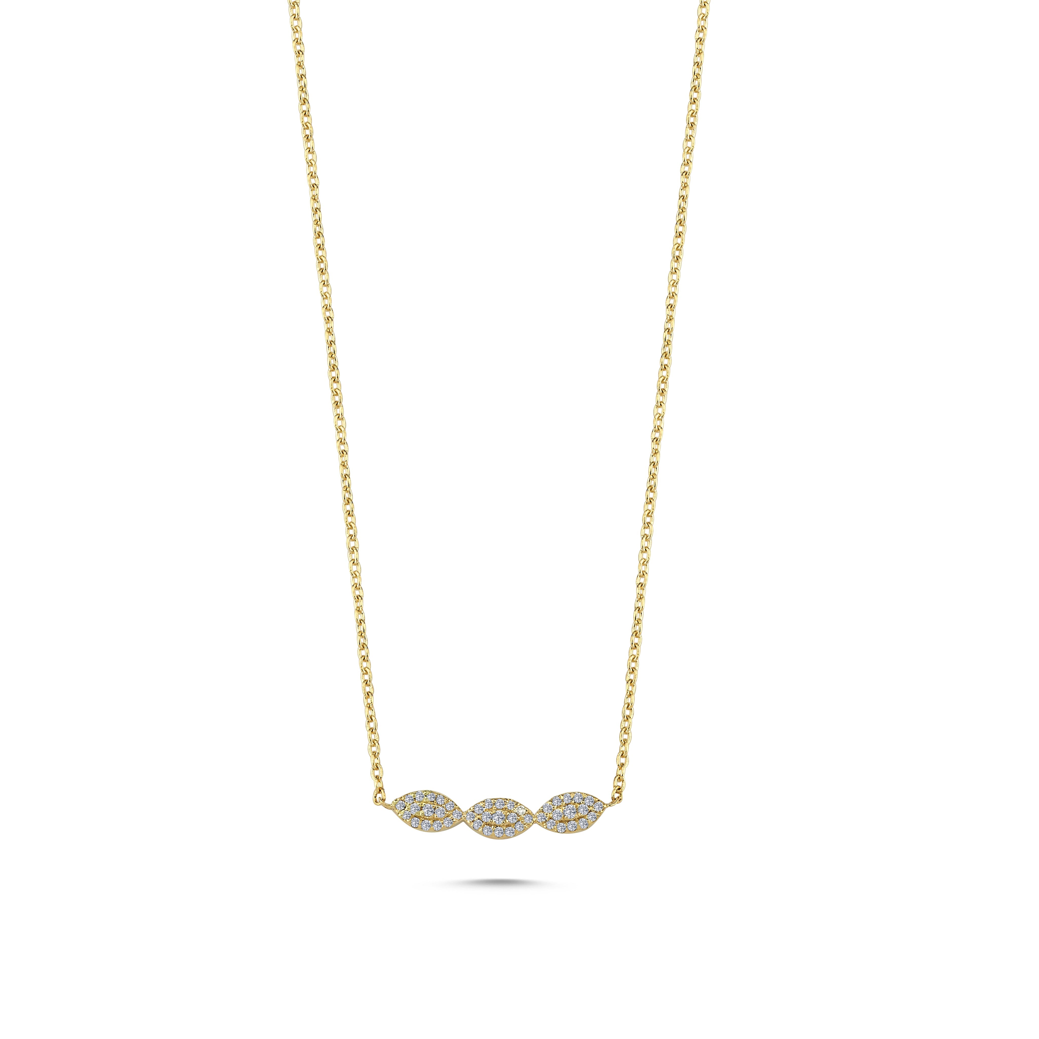 Marquise Shaped Necklace with Small Diamond