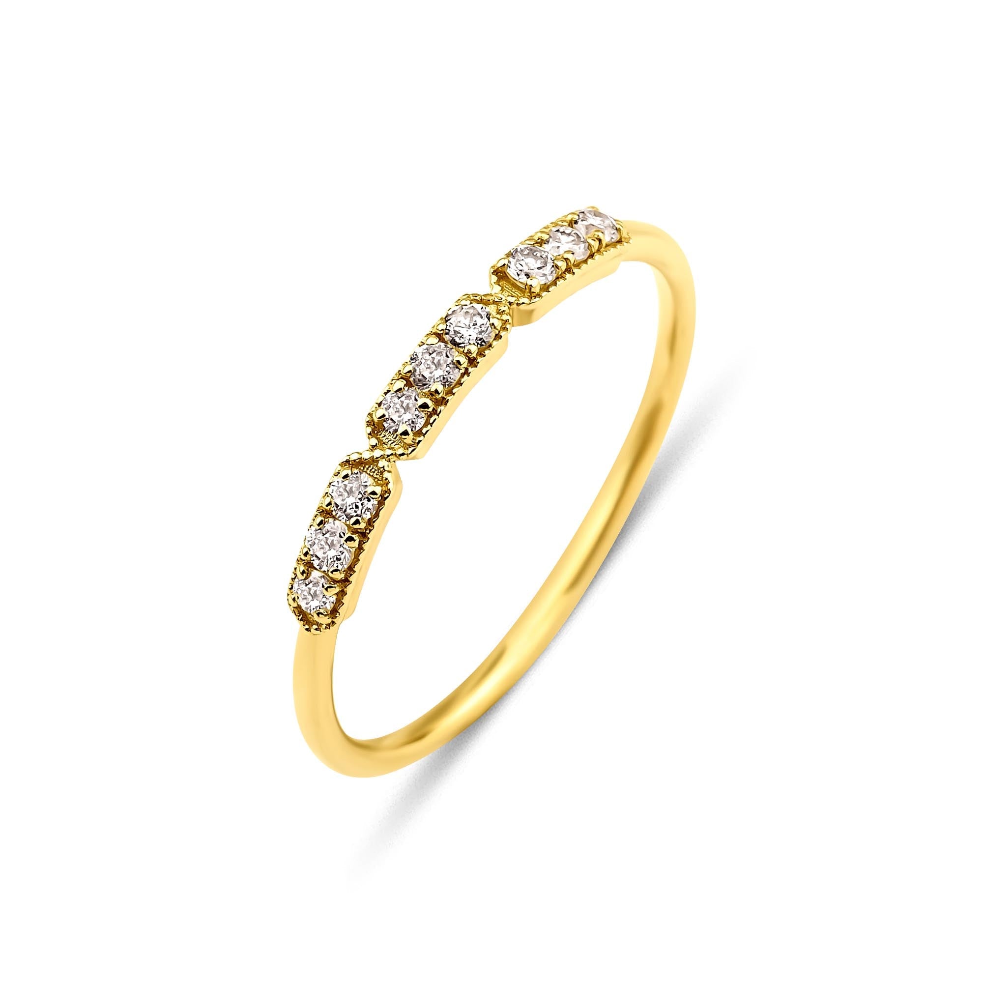 Milgrain Diamond Ring