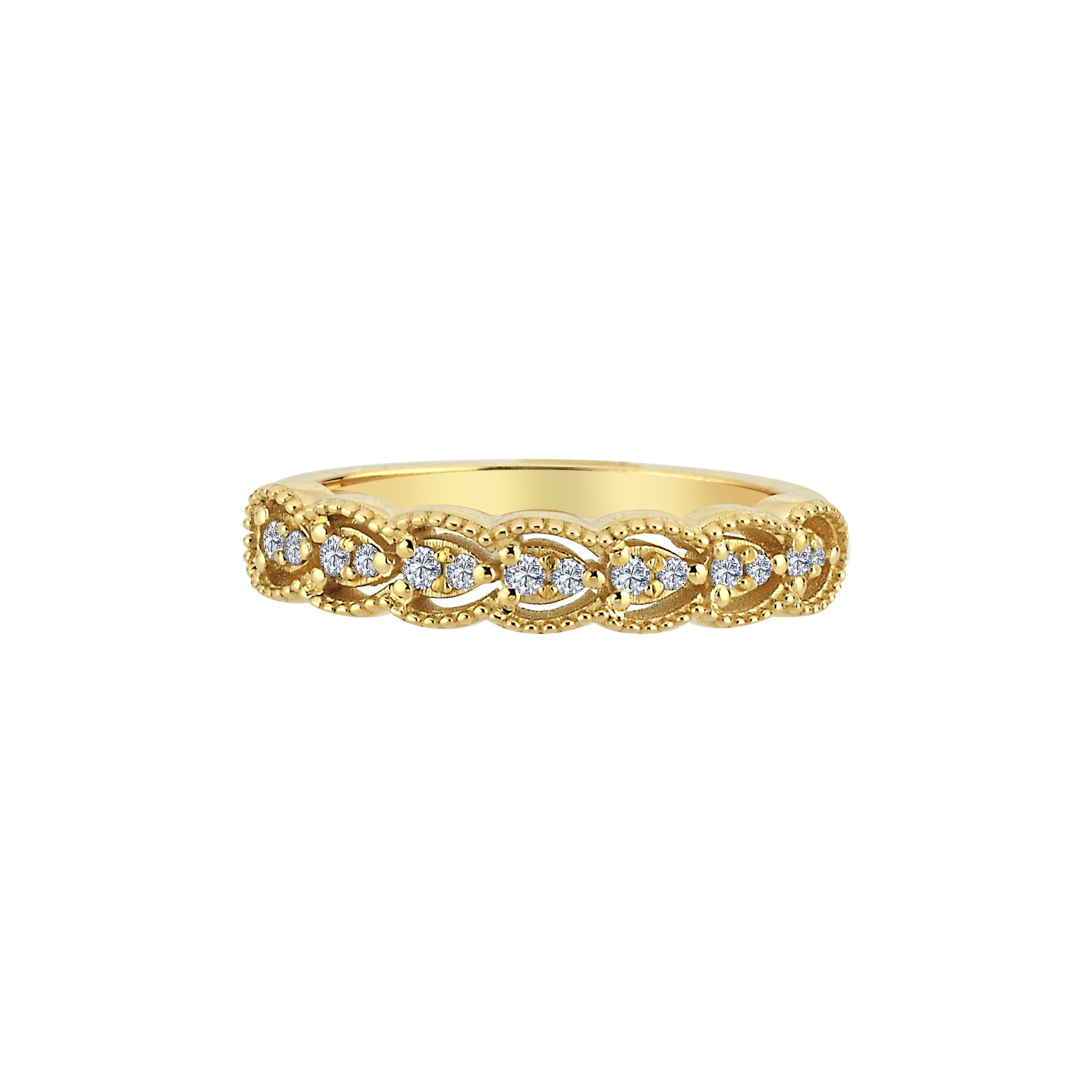 Milgrain Diamond Stackable Ring