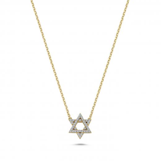 Minimalist Diamond David Star Necklace