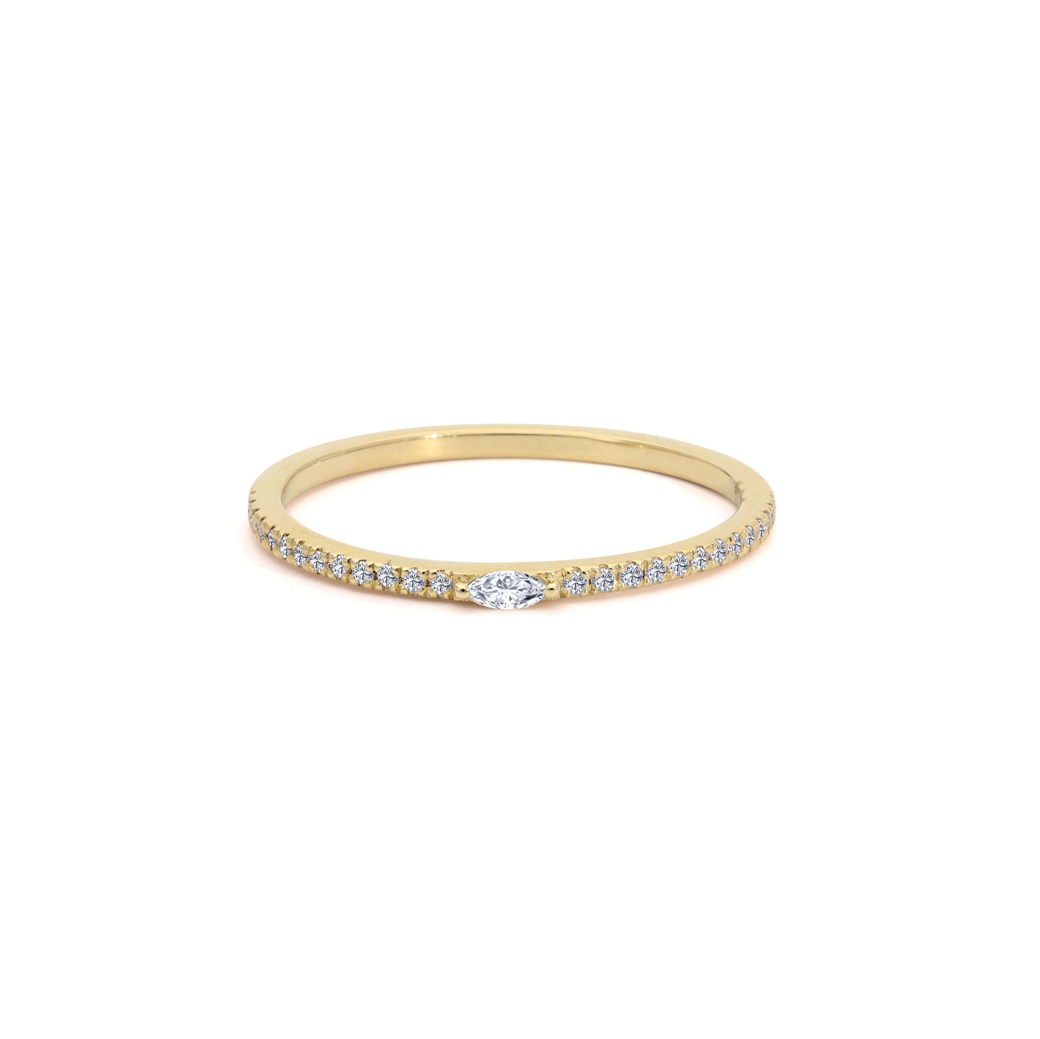 Minimalist Marquise Diamond Ring