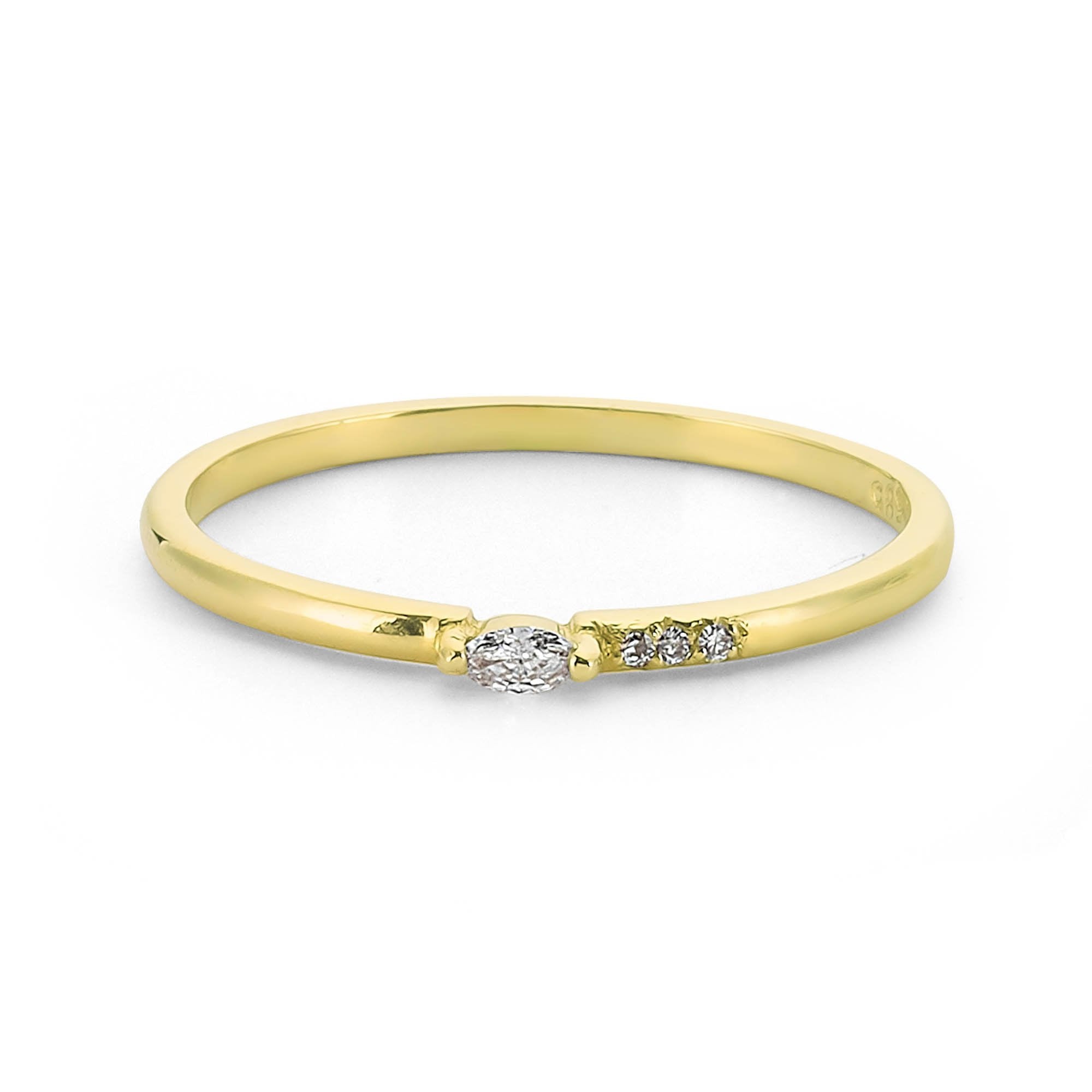 Minimalist Marquise Diamond Ring for Women