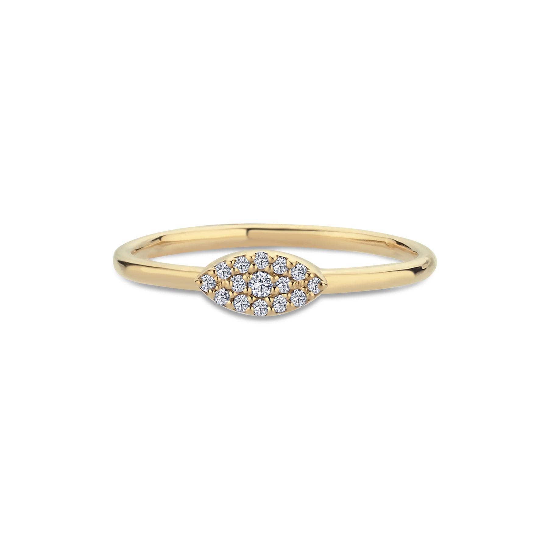 Minimalist Pave Diamond Ring