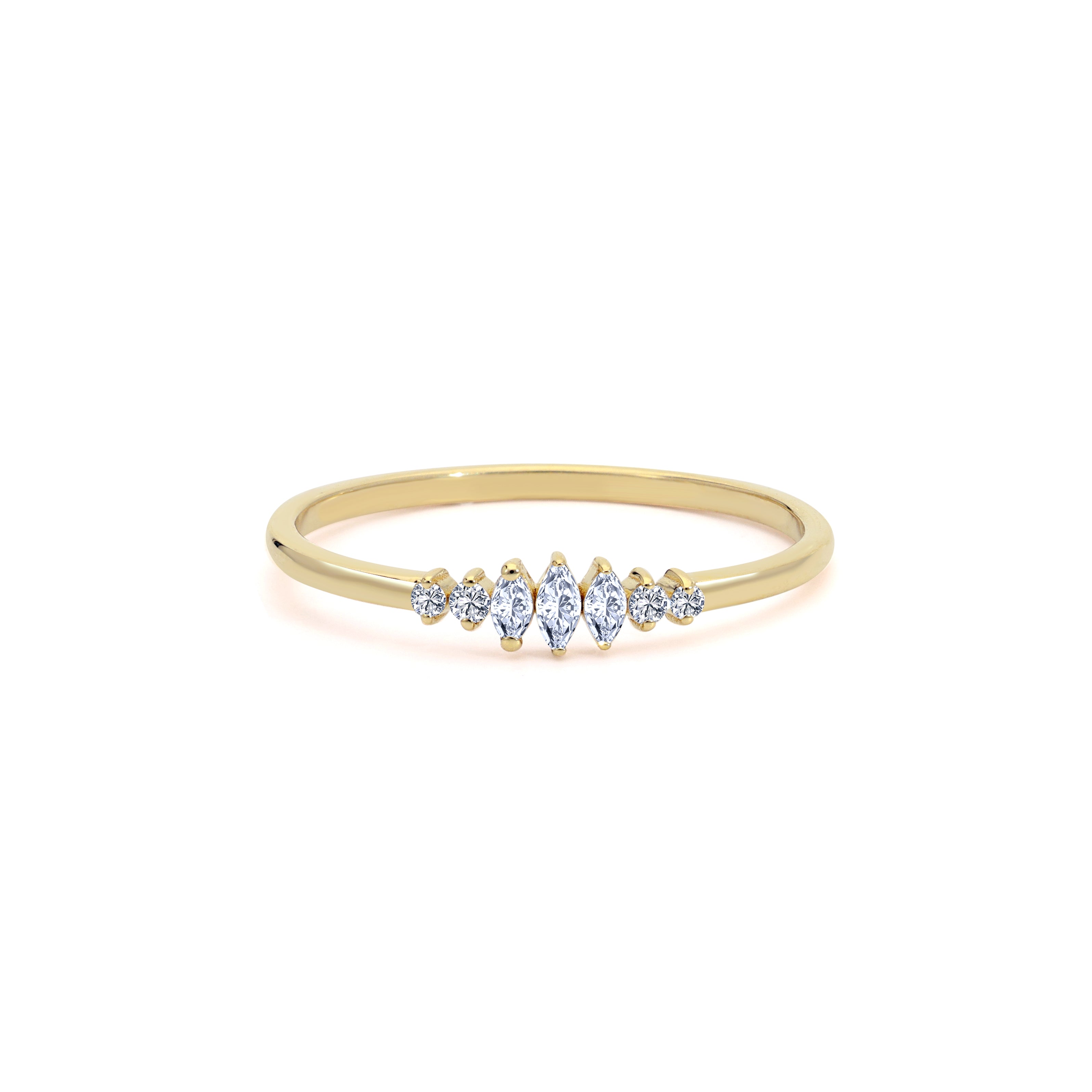 Mini Marquise Diamond Ring