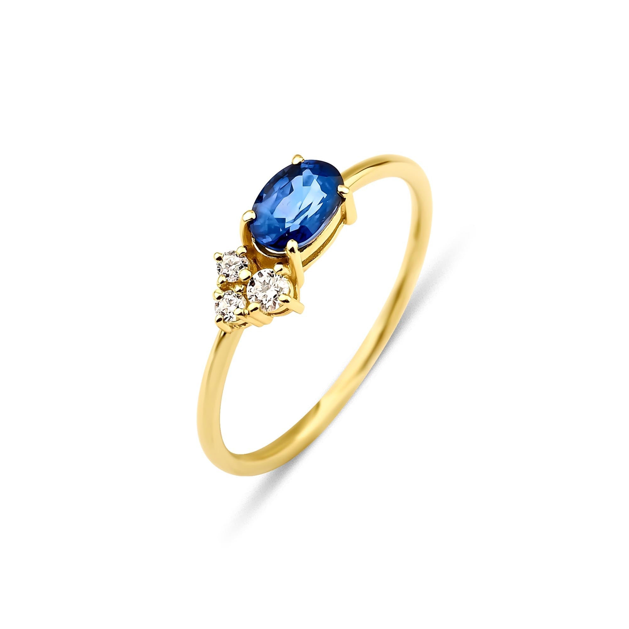 Oval Sapphire and Diamond Ring