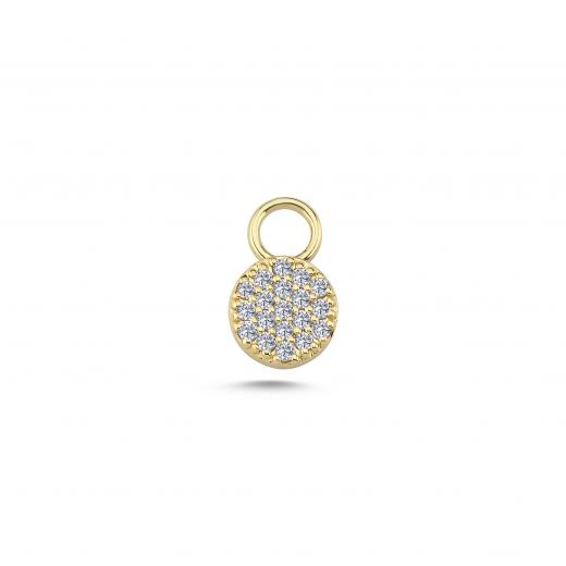 Pave Diamond Circle Charm