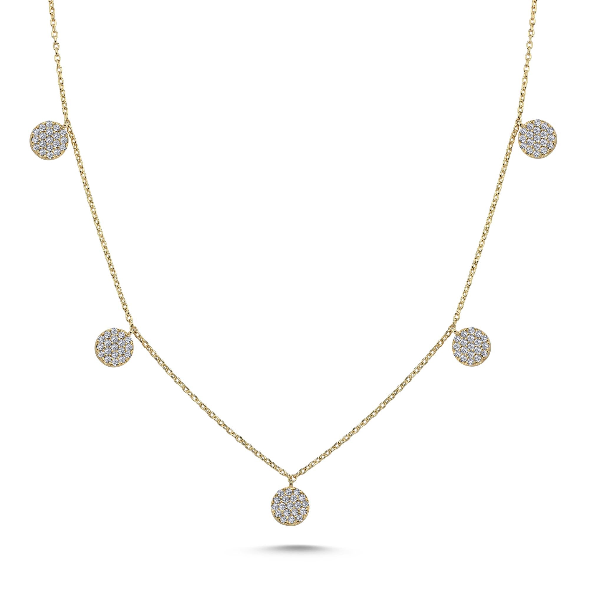 Pave Diamond Circle Chain Necklace