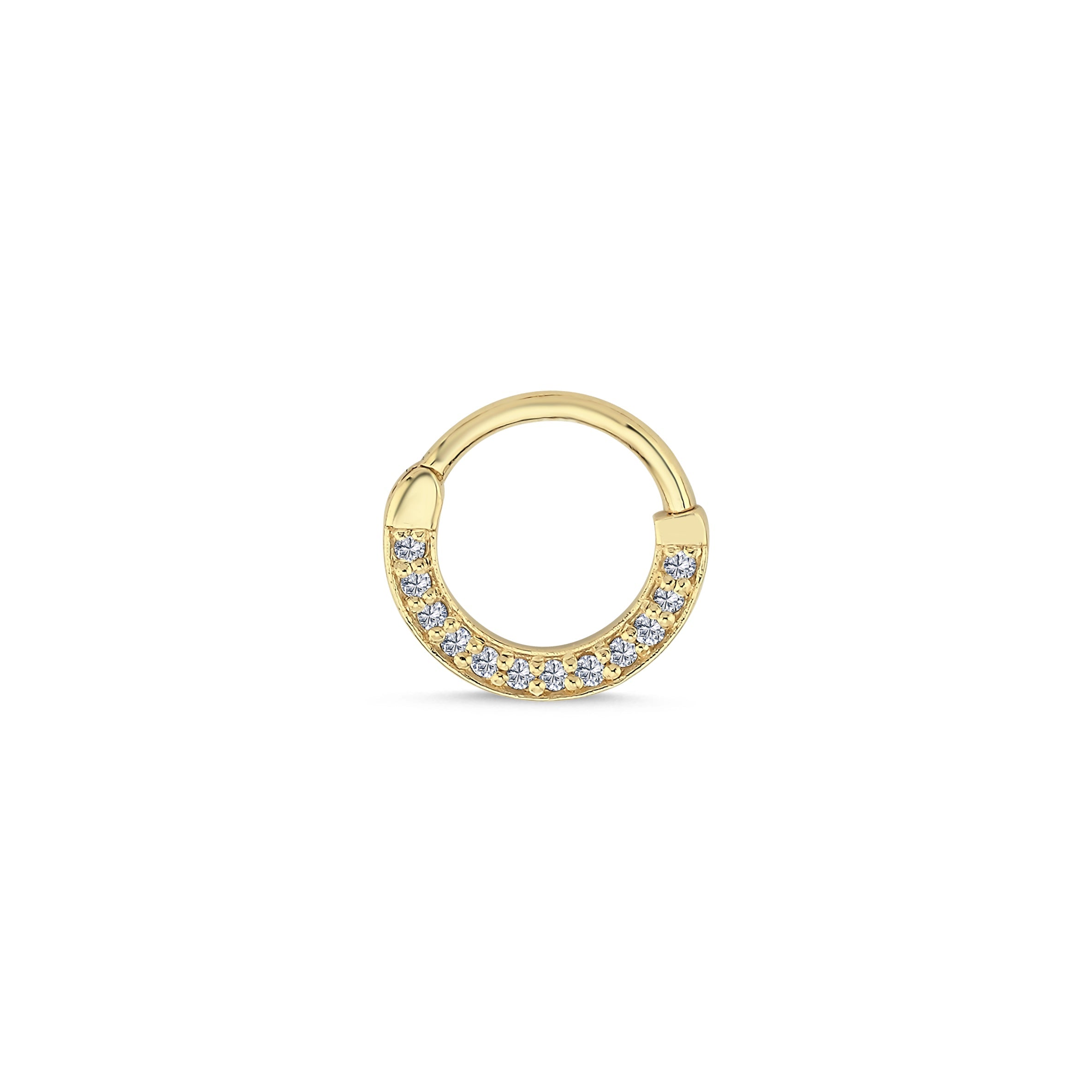 Pave Diamond Helix Earring