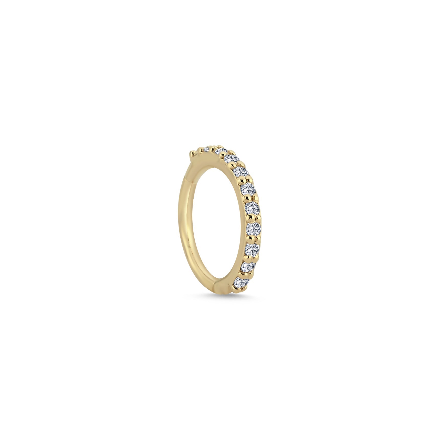 Pave Diamond Helix Earring
