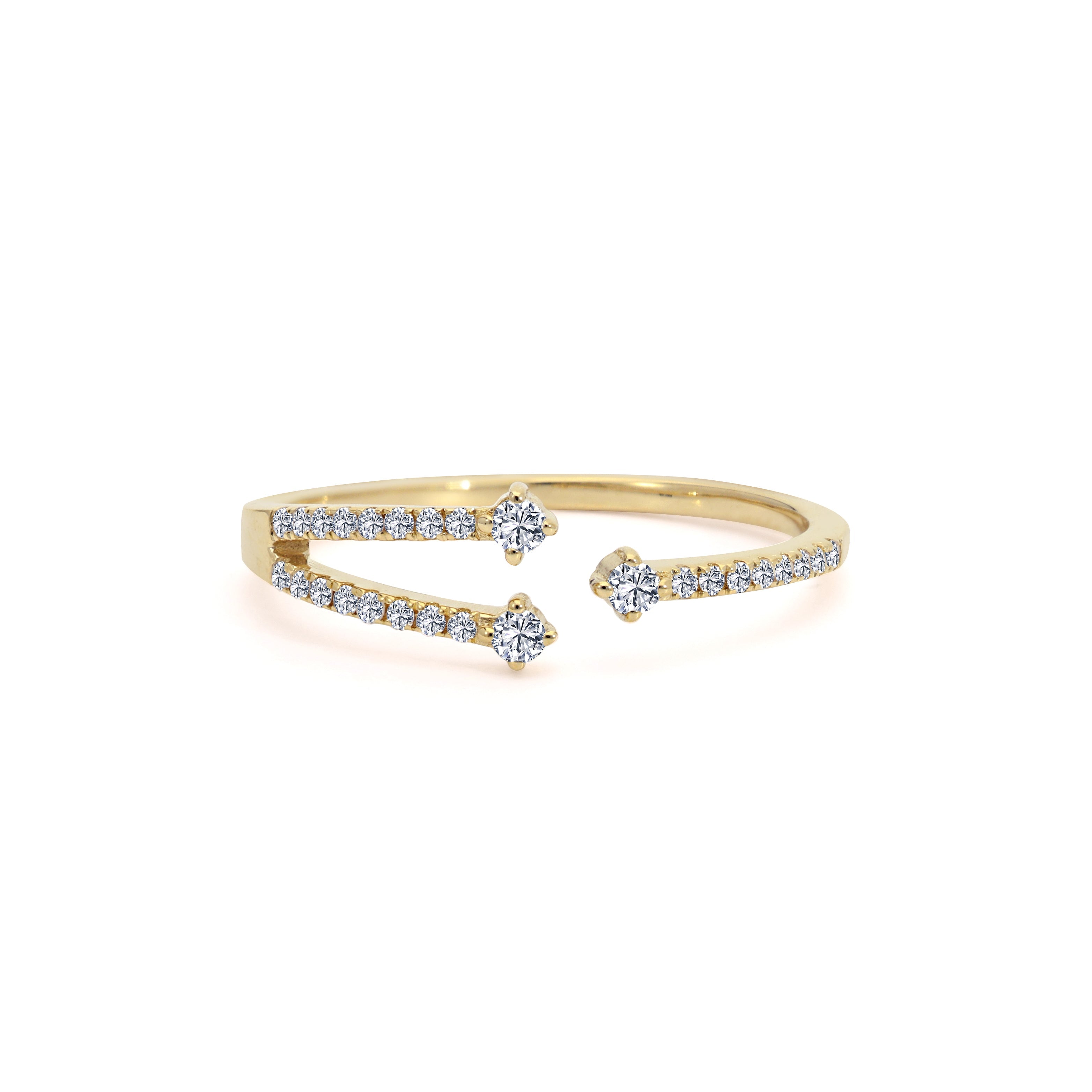 Pave Diamond Open Ring