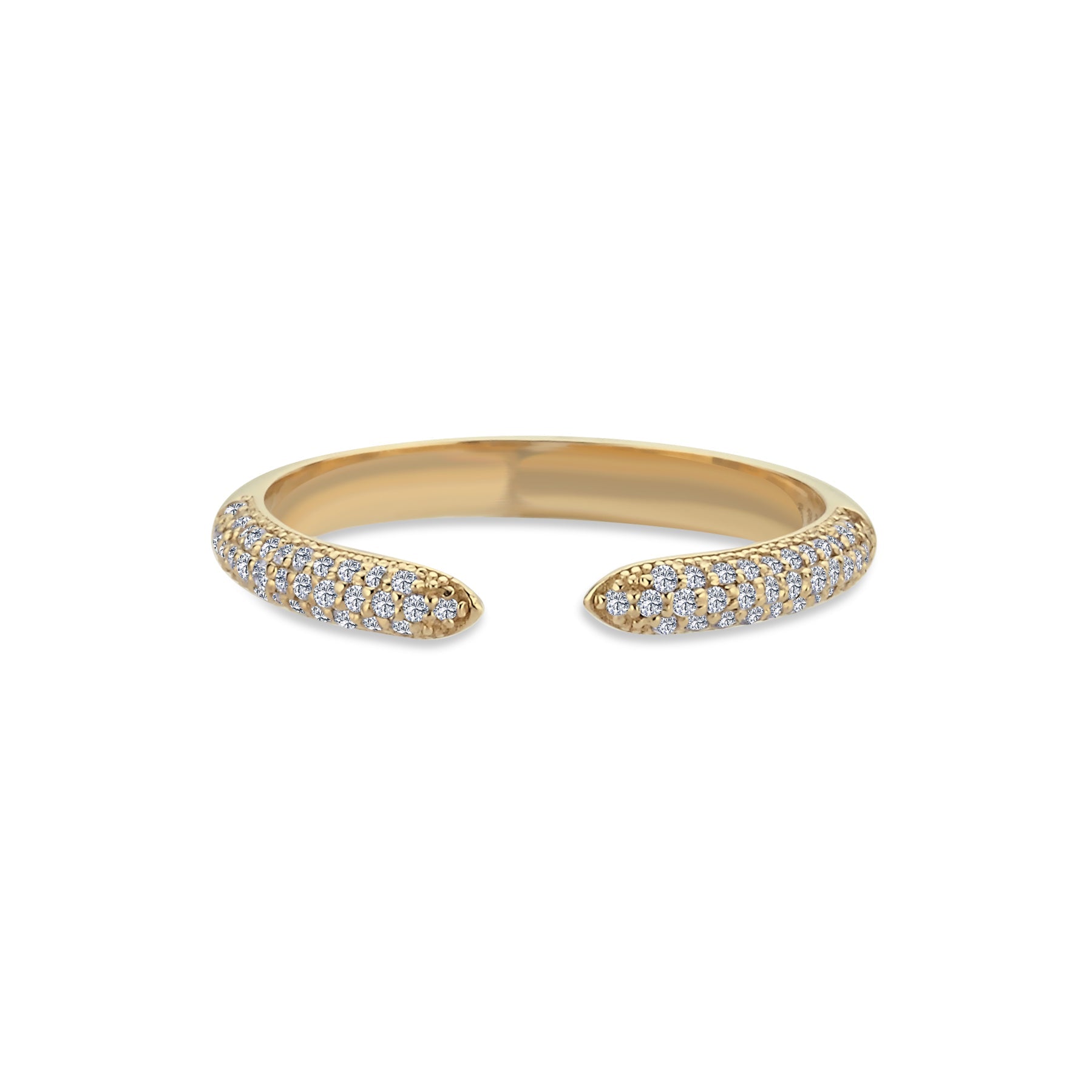 Pave Diamond Open Ring