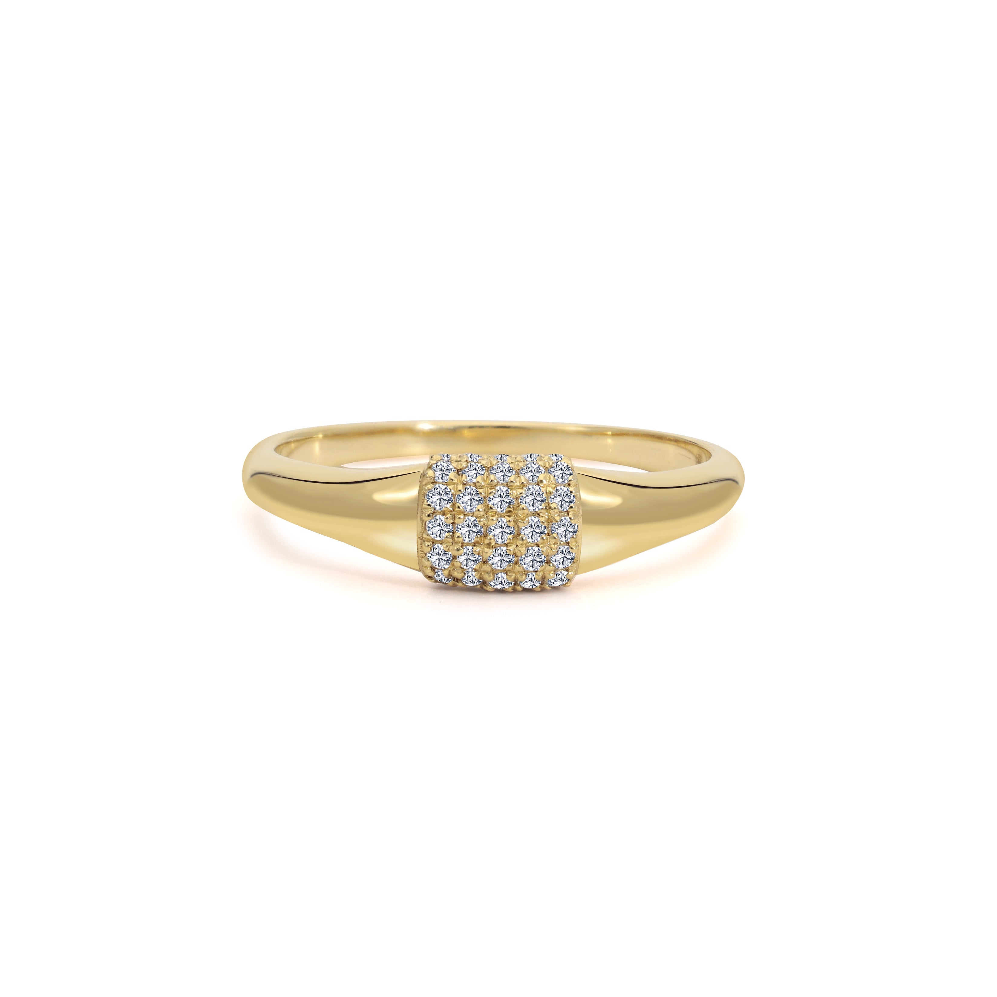 Pave Diamond Signet Ring
