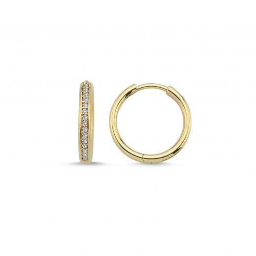 Petite Diamond Hoop Earrings
