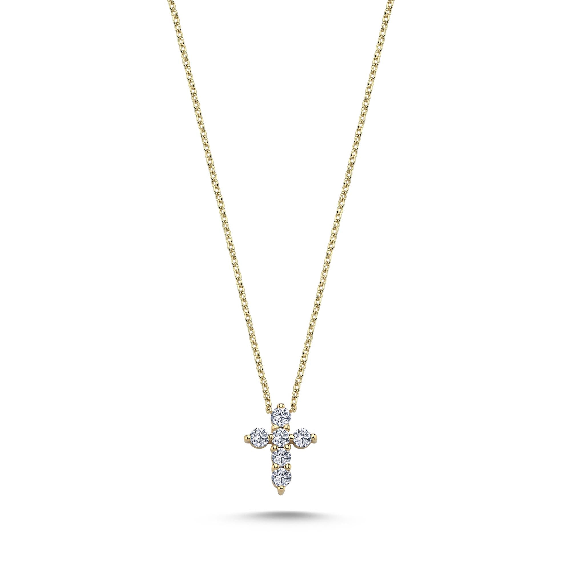 Petite Diamond Cross Necklace