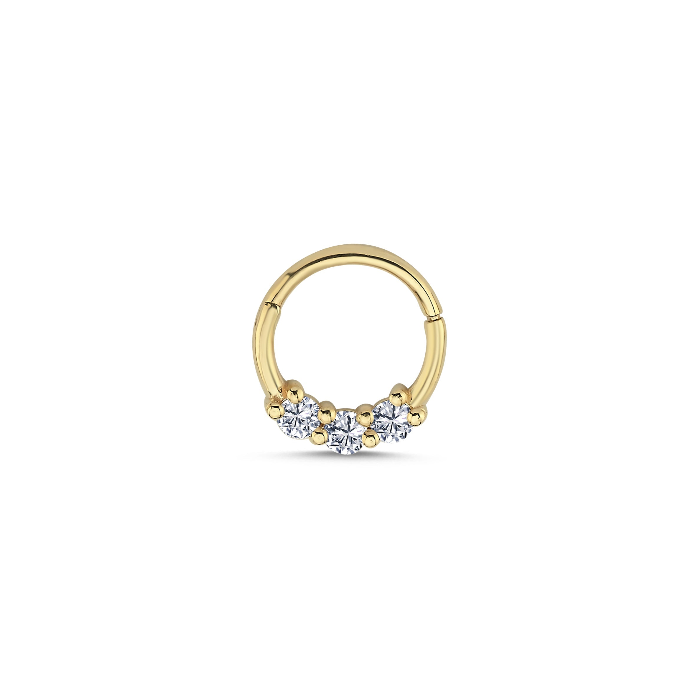 Prong Set Diamond Helix Earring