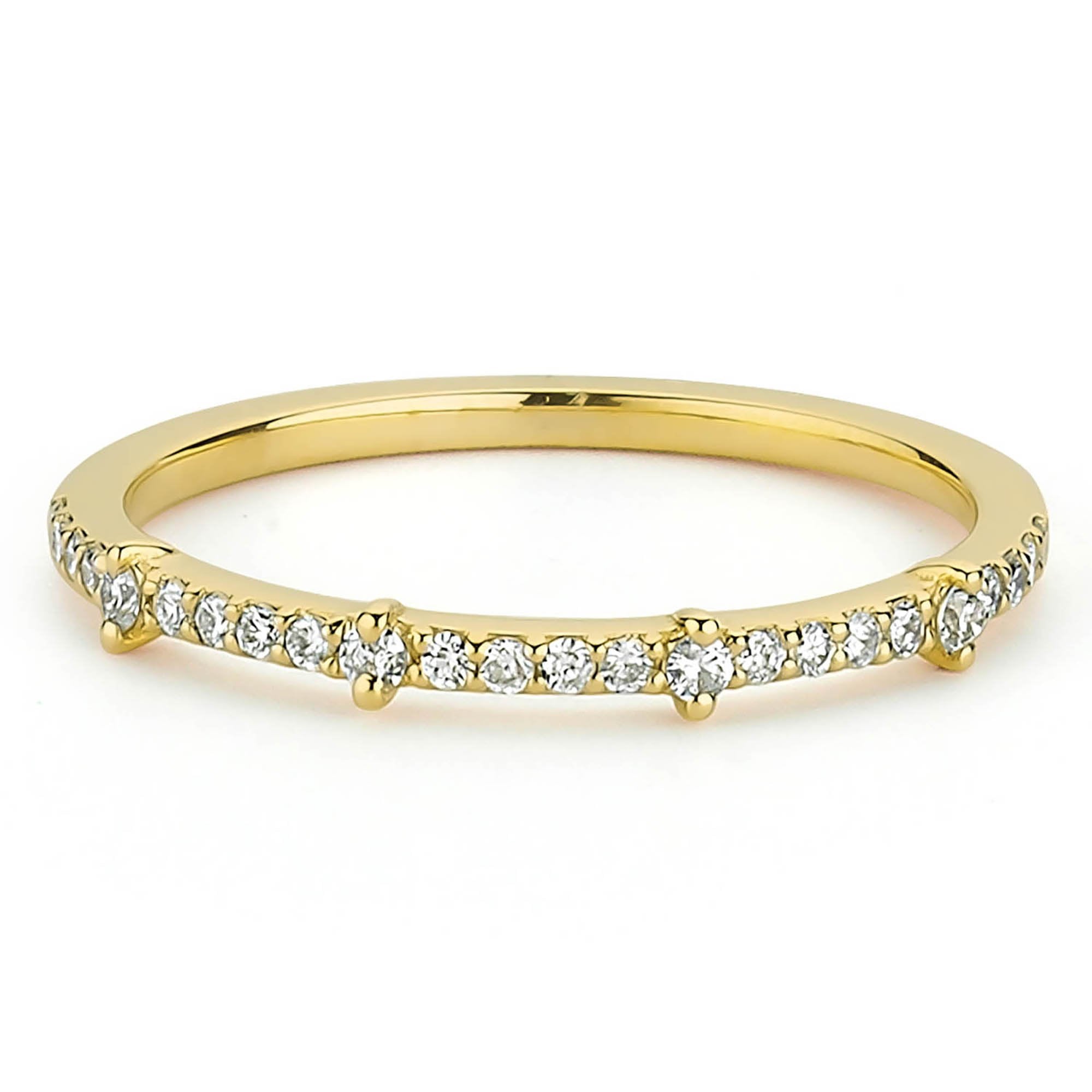 Round Diamond Wedding Ring in 14kt Gold