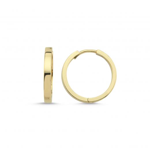 Simple Hoop Earrings in Gold