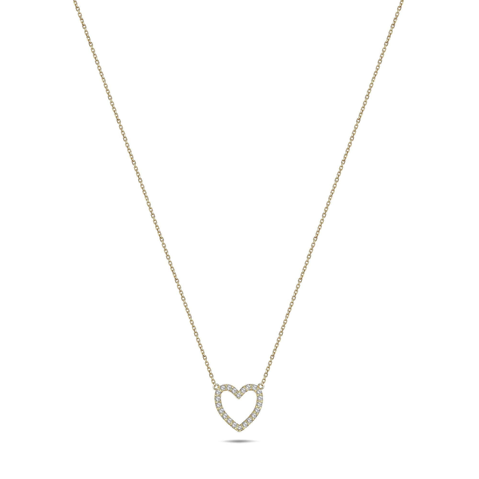 Simple Diamond Heart Necklace