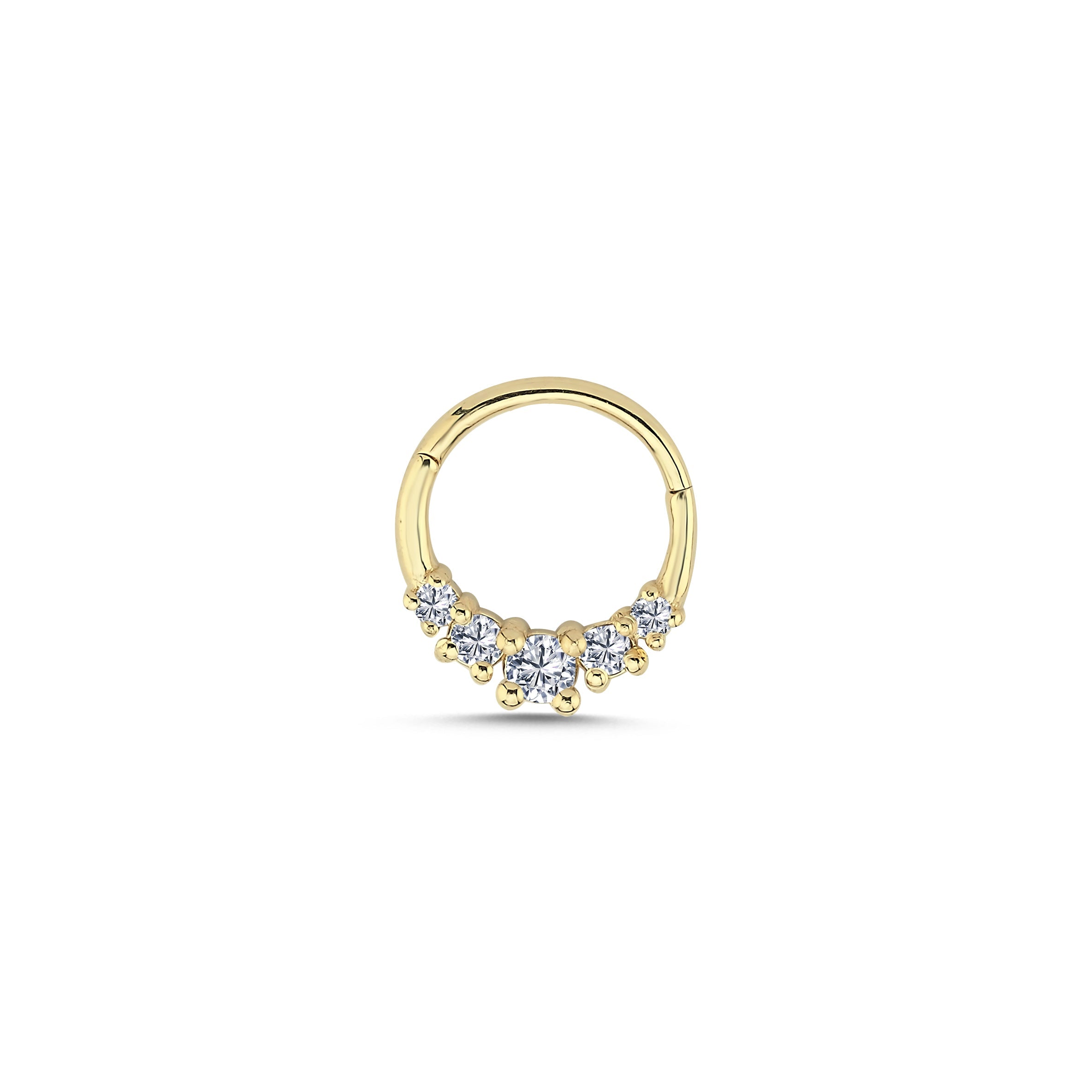 Simple Diamond Helix Earring