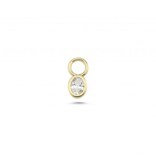 Single Oval Cut Diamond Charm