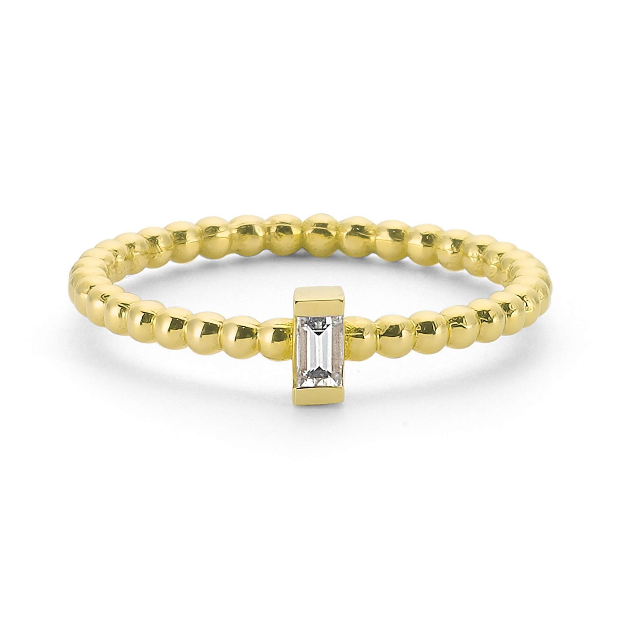 Single Baguette Diamond Promise Ring for Women