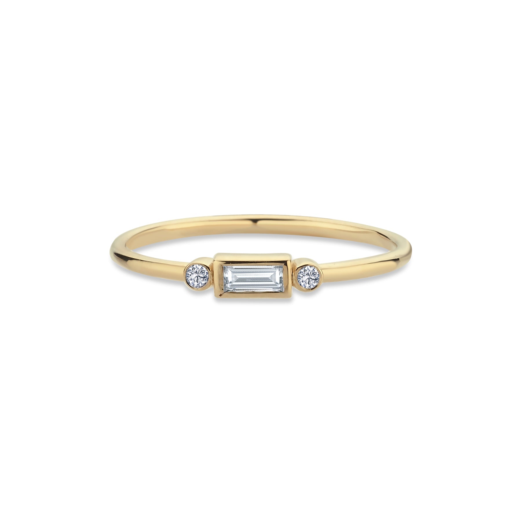 Single Baguette Diamond Ring