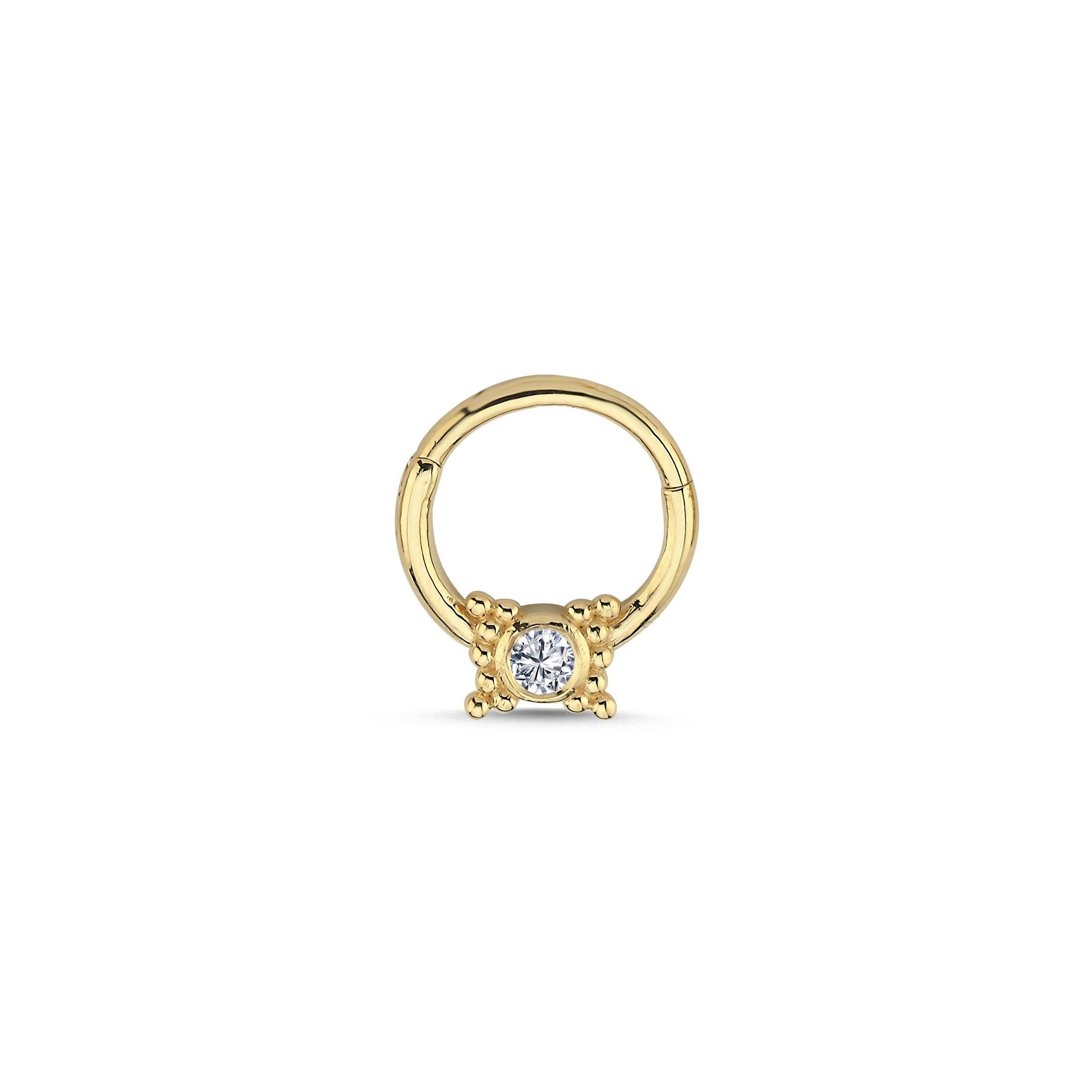 Single Diamond Helix Earring
