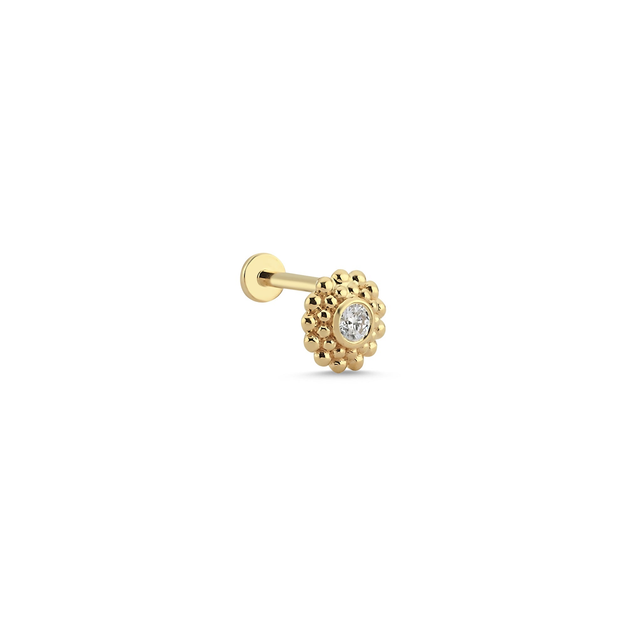 Single Diamond Tragus Earring