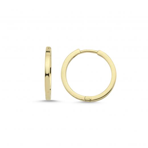 Sleeper Hoop Earrings in 14k