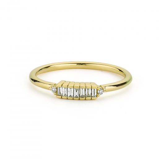 Small Baguette Diamond Ring in 14k
