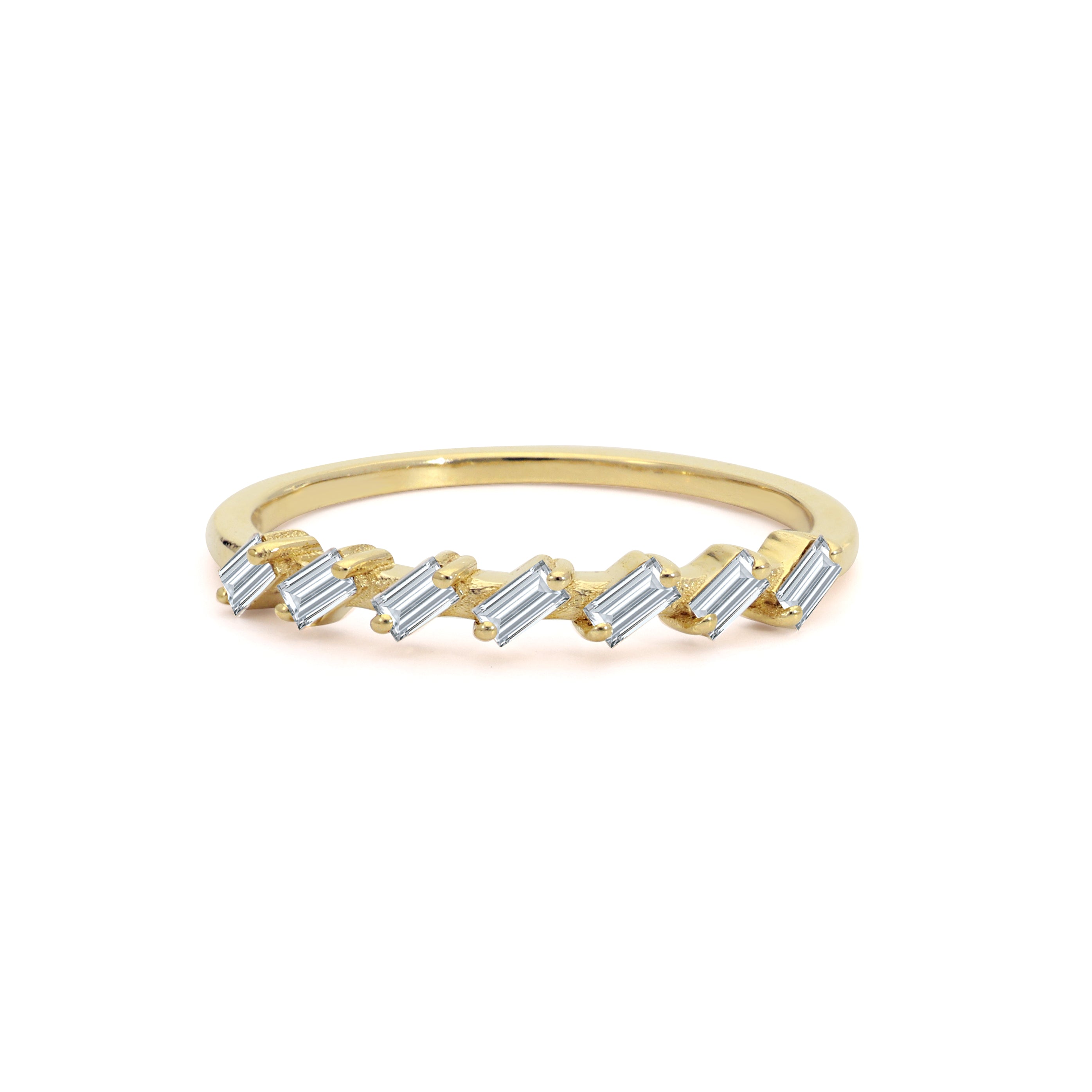 Small Baguette Wedding Ring
