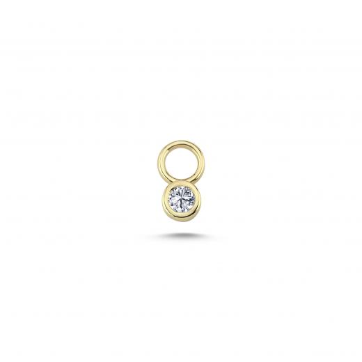Solitaire Diamond Charm in 14k