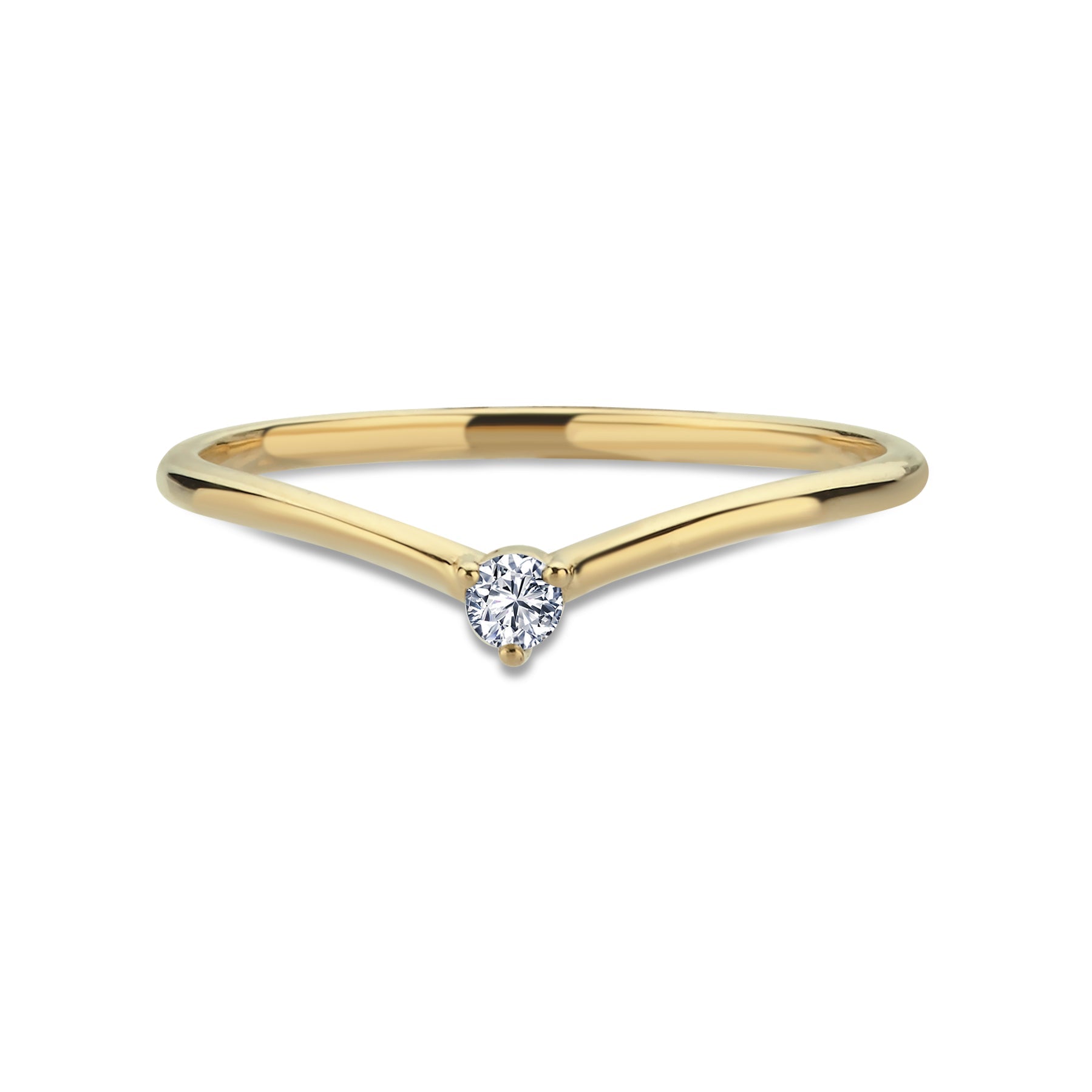 Solo Diamond Chevron Ring