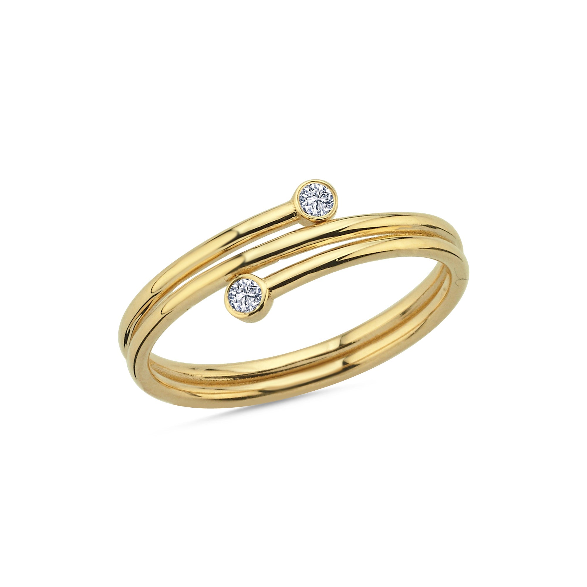 Spiral Diamond Ring