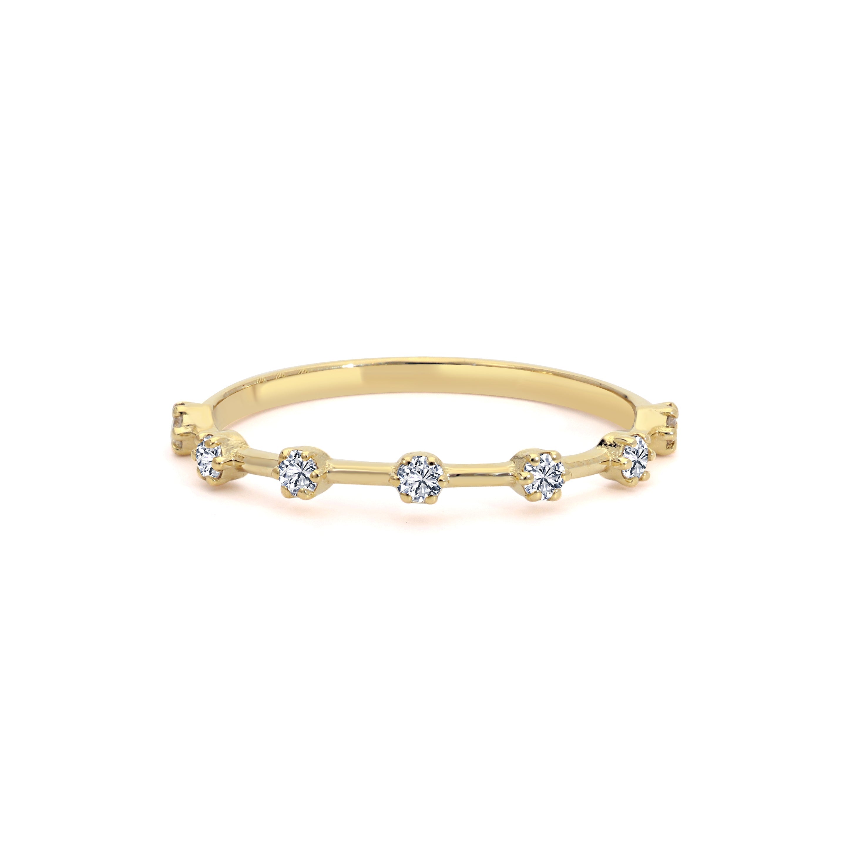 Station Diamond Wedding Ring