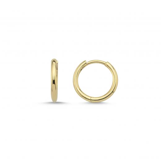 Thin Hoop Earrings in 14k Solid Gold